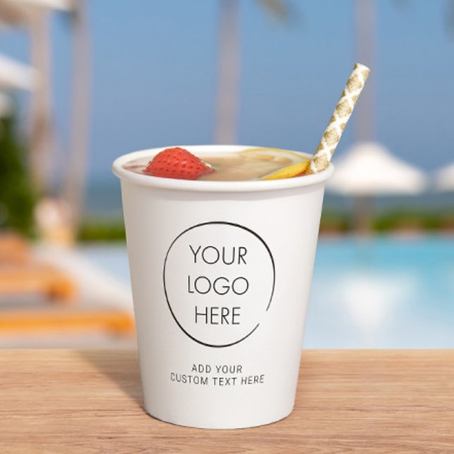 Basic Logo Custom, Business or Marketing Paper Cups (Creator Uploaded)