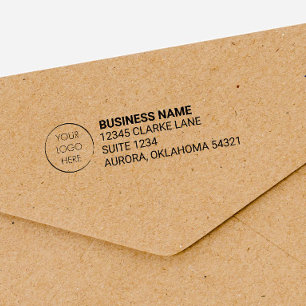 Basic Logo Custom Business Return Address Self-inking Stamp