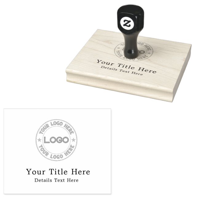Basic Logo Custom Rubber Stamp (Stamped)