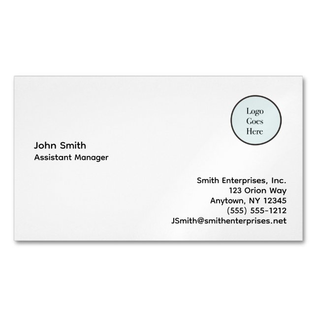 Basic Logo Information Company Business Magnet (Front)