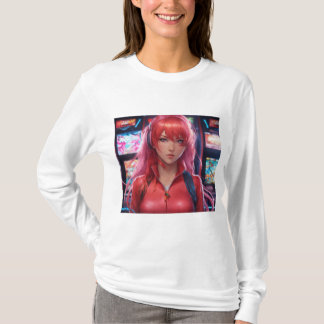 Basic Long Sleeve T-Shirt - Neon Arcade Anime Edit