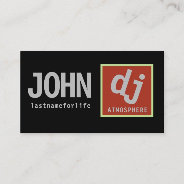 Basic Looking DJ Business Card 2018 (Front)