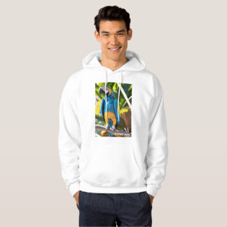 Basic Male Moletom with Blue Ara Hood Hoodie