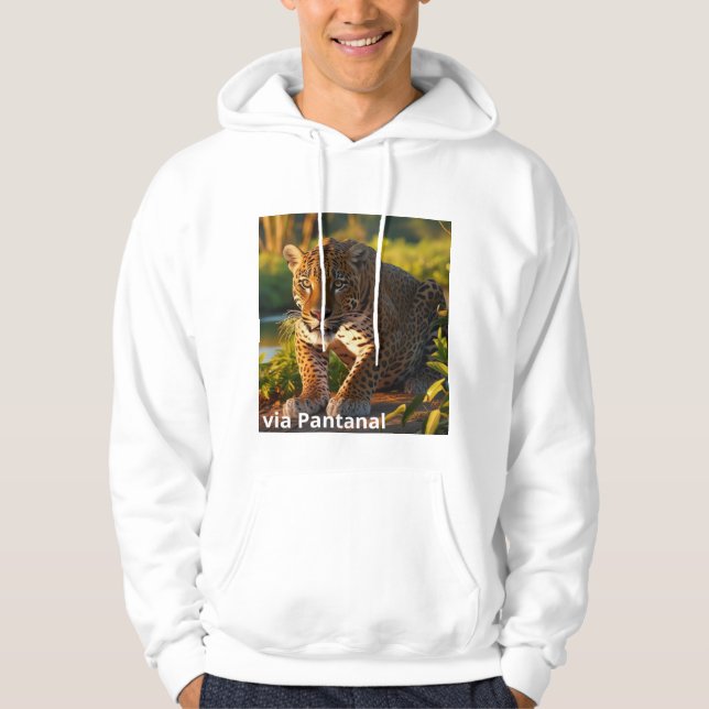 Basic Male Moletom with Hair Jaguar Hoodie (Front)