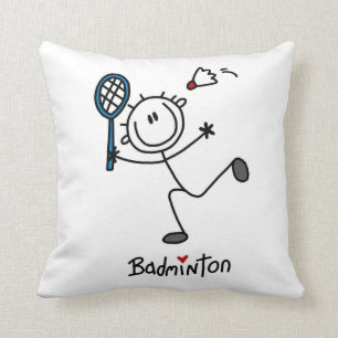Basic Male Stick Figure Badminton Cushion