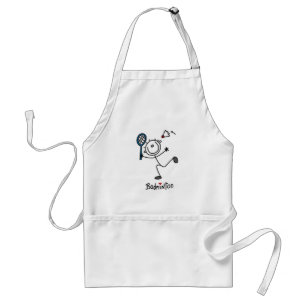 Basic Male Stick Figure Badminton Standard Apron