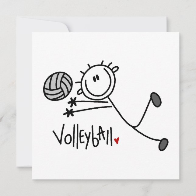 Basic Male Stick Figure Volleyball (Front)