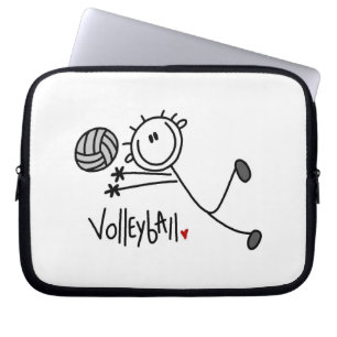 Basic Male Stick Figure Volleyball Laptop Sleeve