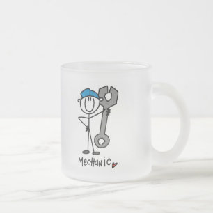 Basic Mechanic T-shirts and Gifts Frosted Glass Coffee Mug