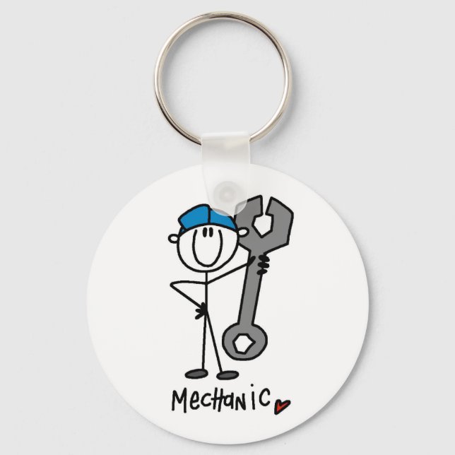 Basic Mechanic T-shirts and Gifts Key Ring (Front)