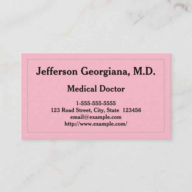 Basic Medical Doctor Business Card (Front)
