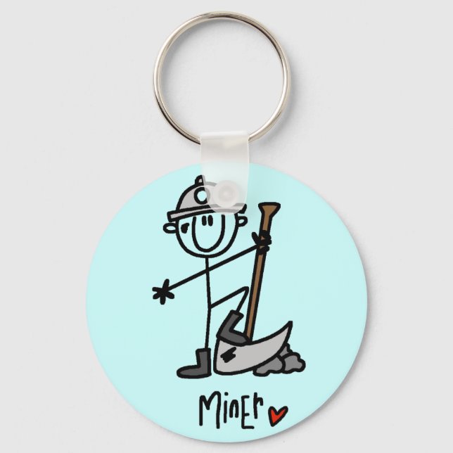 Basic Miner T-shirts and Gifts Key Ring (Front)