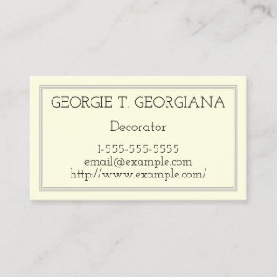 Basic & Minimal Decorator Business Card