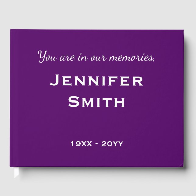 Basic & Minimal Memorial Guestbook (Front)