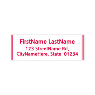 Basic & Minimal Name + Address Self-inking Stamp