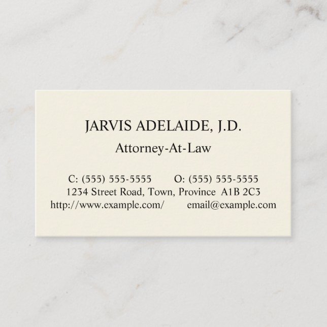 Basic, Minimal, & Plain Business Card (Front)
