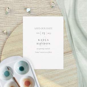 Basic, Minimal Wedding Save the Date Invitation