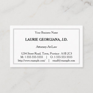 Basic, Minimalist Business Card