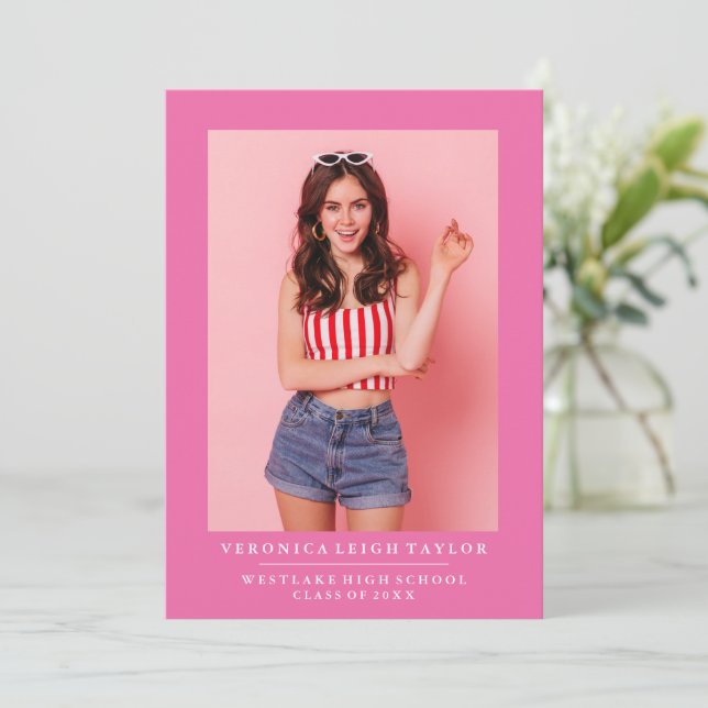 BASIC MINIMALIST PHOTO GRADUATION ANNOUNCEMENT (Standing Front)
