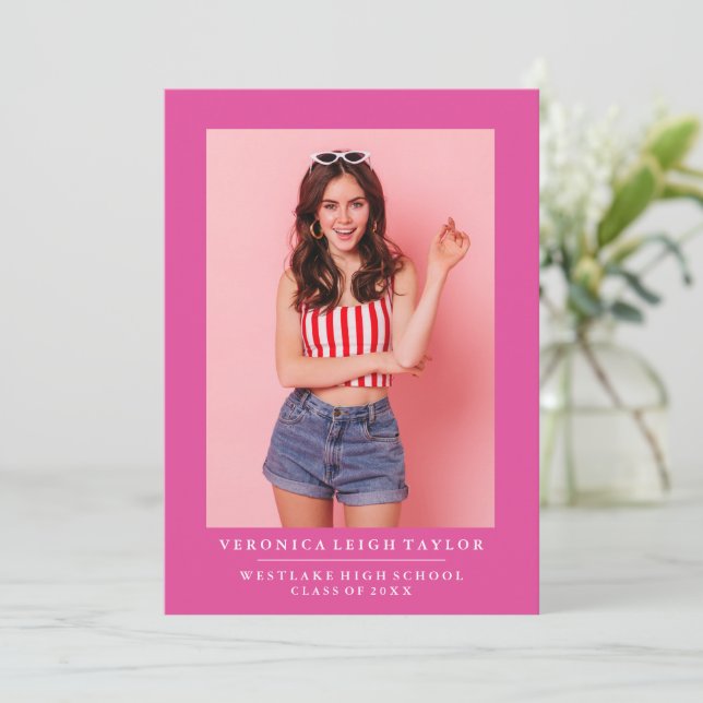 BASIC MINIMALIST PHOTO GRADUATION ANNOUNCEMENT (Standing Front)