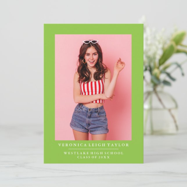 BASIC MINIMALIST PHOTO GRADUATION ANNOUNCEMENT (Standing Front)