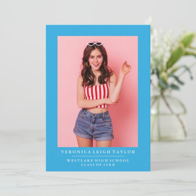 BASIC MINIMALIST PHOTO GRADUATION ANNOUNCEMENT (Standing Front)