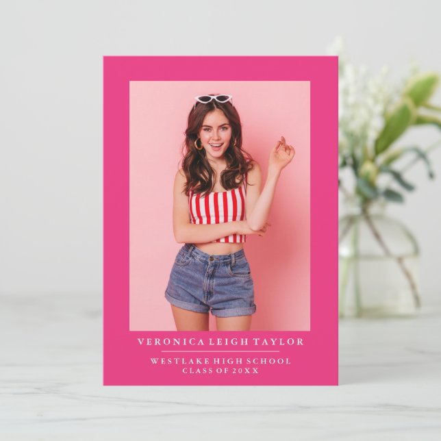 BASIC MINIMALIST PHOTO GRADUATION ANNOUNCEMENT (Standing Front)