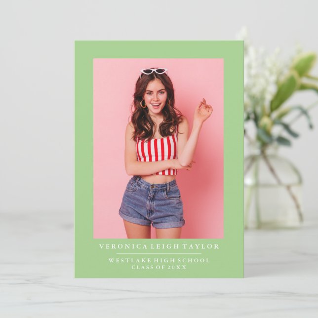 BASIC MINIMALIST PHOTO GRADUATION ANNOUNCEMENT (Standing Front)