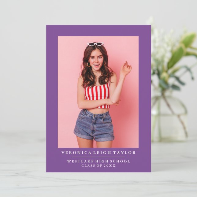 BASIC MINIMALIST PHOTO GRADUATION ANNOUNCEMENT (Standing Front)