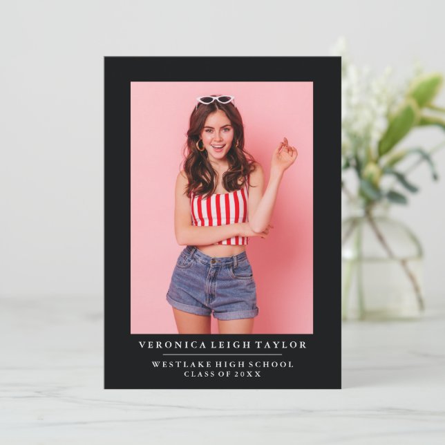 BASIC MINIMALIST PHOTO GRADUATION ANNOUNCEMENT (Standing Front)