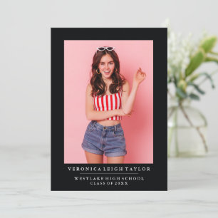 BASIC MINIMALIST PHOTO GRADUATION ANNOUNCEMENT