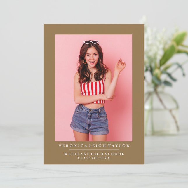 BASIC MINIMALIST PHOTO GRADUATION ANNOUNCEMENT (Standing Front)