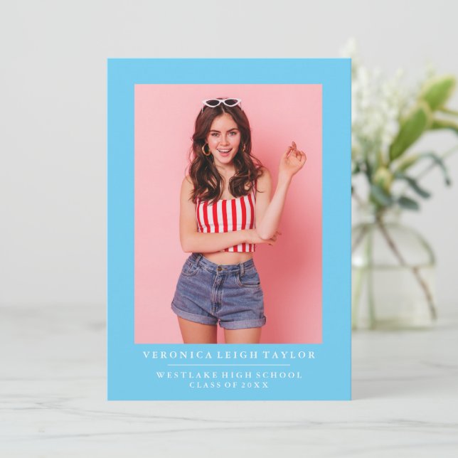 BASIC MINIMALIST PHOTO GRADUATION ANNOUNCEMENT (Standing Front)