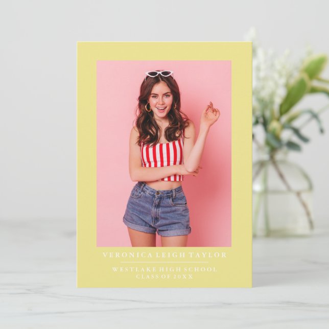 BASIC MINIMALIST PHOTO GRADUATION ANNOUNCEMENT (Standing Front)