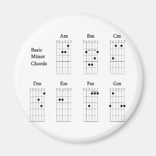 Basic Minor Chords Magnet