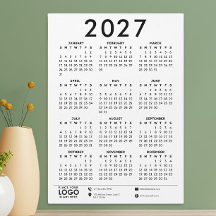 Basic Modern 2027 Corporate Logo Calendar