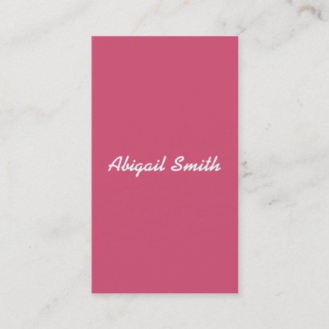 Basic Modern Design Strawberry Ice Custom Colour Business Card (Front)