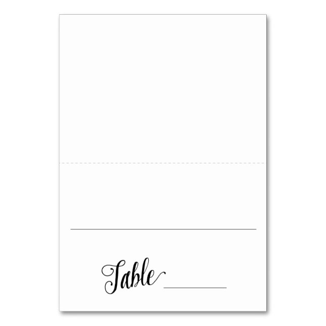 Basic Modern Place Card / Escort Card Wedding (Front)