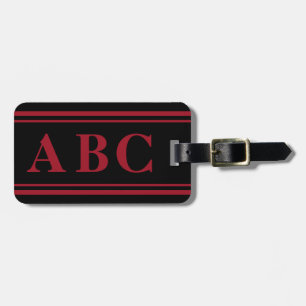 Basic Monogram (Red) Luggage Tag