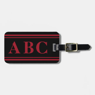 Basic Monogram (Red) Luggage Tag