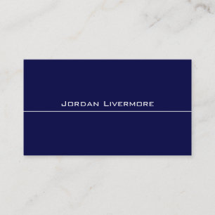 Basic Navy Professional, Simple Modern Business Card