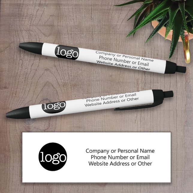 Basic Office Business Logo & Text CAN EDIT COLOR Black Ink Pen (Creator Uploaded)