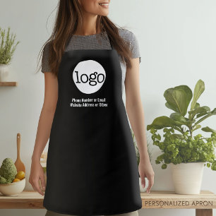 Basic Office Business Logo Text CAN EDIT colour Apron