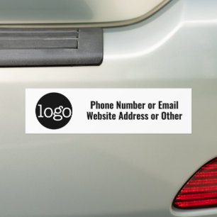 Basic Office Business Logo Text CAN EDIT white Bumper Sticker