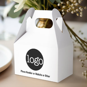 Basic Office Business Logo Text CAN EDIT white Favour Box