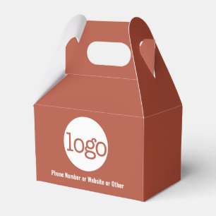 Basic Office Business Logo Text - terra cotta Favour Box