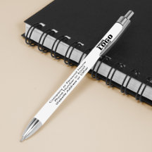 Basic Office Business Logo with 3 lines of Text Bl Black Ink Pen