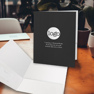 Basic Office Business Logo with 3 lines of Text Pocket Folder