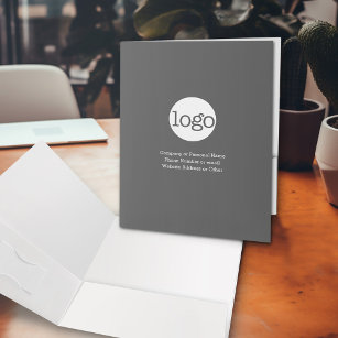 Basic Office Business Logo with 3 lines of Text Pocket Folder
