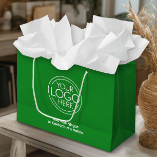 Basic Office Business Logo with Contact Info Large Gift Bag